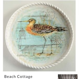 Certified International  Beach Cottage White Plate